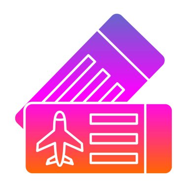 Uçak bileti ikonu. Beyaz üzerinde izole edilmiş web tasarımı için düzlem vektör illüstrasyonunun izometriği