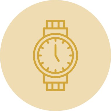 Kol saati web simgesi basit illüstrasyon 