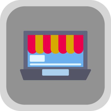 Çevrimiçi Depolama simgesi, vektör illüstrasyonu