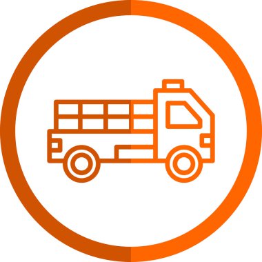 Kamyonet simgesinin vektör illüstrasyonu