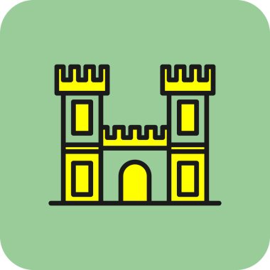 kale simgesi, vektör illüstrasyonu basit tasarım