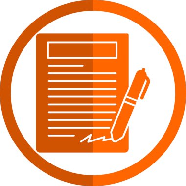 Belge. Web simgesi basit illüstrasyon