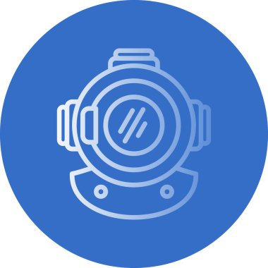 Dalış Miğferi simgesi vektör illüstrasyonu