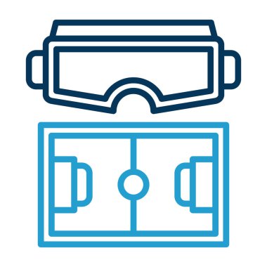 sanal gerçeklik simgesi vektör çizimi