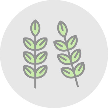 Buğday simgesi, vektör illüstrasyonu basit tasarım