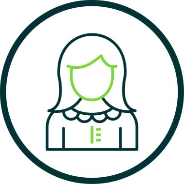 kız web simgesi basit tasarım 