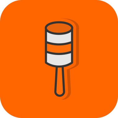 İzole edilmiş tek bir barbekü ikonunun vektör çizimi