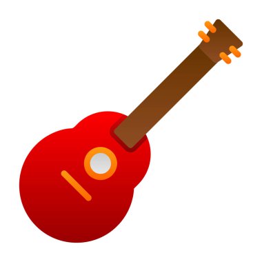 Gitar ikonu. Web için basit müzik vektör simgeleri çizimi