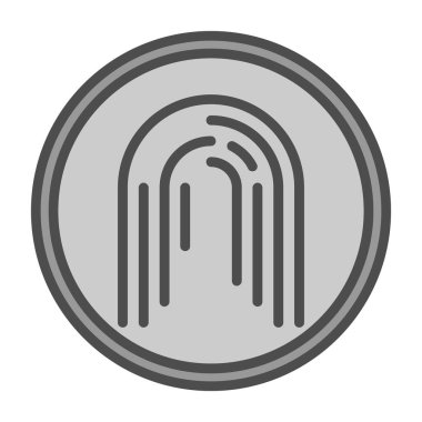 Parmak izi simgesi vektör illüstrasyon tasarımı