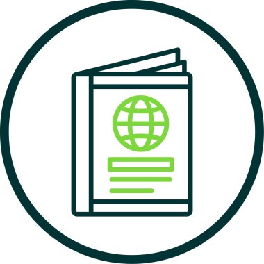 Düz pasaport simge vektör çizim