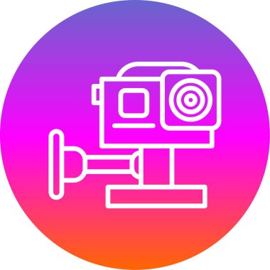 Eylem Kamerası simgesi, vektör illüstrasyonu basit tasarım