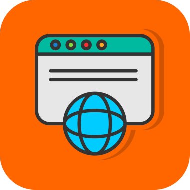 Web tarayıcı simgesi, vektör illüstrasyonu basit tasarım