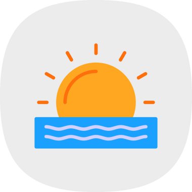 gündoğumu simge vektör çizim