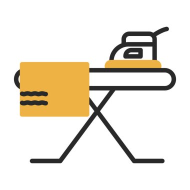 Ütü tahtası simgesi illüstrasyonu 