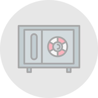 Güvenli simge, vektör illüstrasyonu 