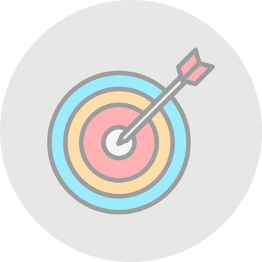 Hedef simgenin vektör illüstrasyonu 