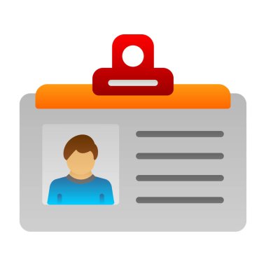 ID kart simgesi vektör illüstrasyonu