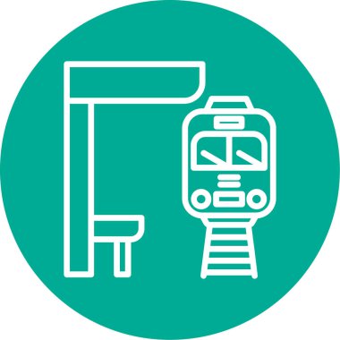 tren simgesi vektör illüstrasyonu