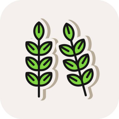 Buğday simgesi, vektör illüstrasyonu basit tasarım