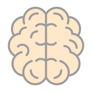 Beyin simgesi, vektör illüstrasyonu 