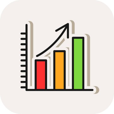 İş büyüme vektör satırı simgesi