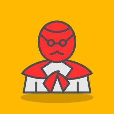 Süper kahraman ikon vektör illüstrasyonu