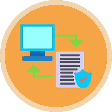 veri aktarım simgesi, vektör illüstrasyonu 