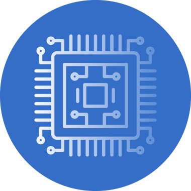 çip simgesi, vektör illüstrasyonu basit tasarım