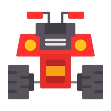 araba motoru düz simgesi, vektör illüstrasyonu