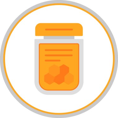 Basit Bal simgesi, vektör illüstrasyonu