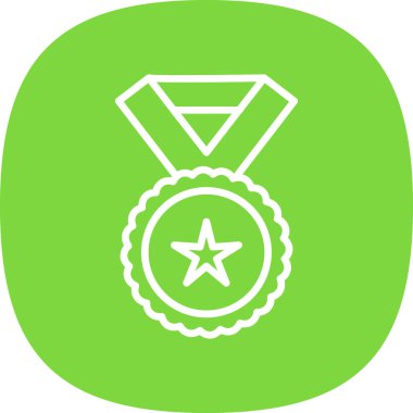 Yıldızlı madalya. Web simgesi basit illüstrasyon