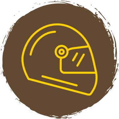 Miğfer. Web simgesi basit illüstrasyon