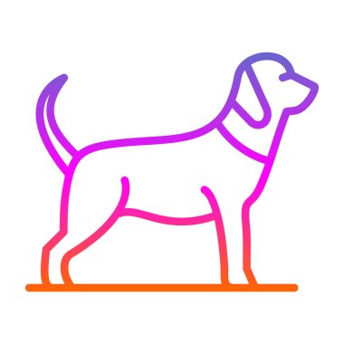 köpek simgesi, vektör illüstrasyonu basit tasarım