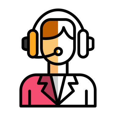 Müşteri hizmetleri simgesini destekle, taslak biçimi