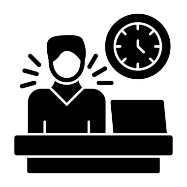 İş adamı ikonu. Beyaz arkaplanda izole edilmiş web tasarımı için iş adamı vektör simgesinin basit çizimi