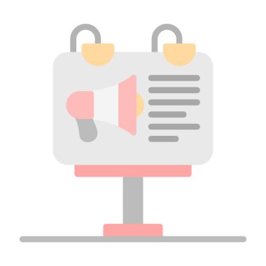 reklam panosu simgesi, vektör illüstrasyonu basit tasarım