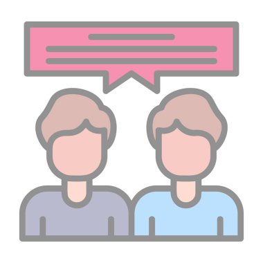 Konuş. Web simgesi basit illüstrasyon