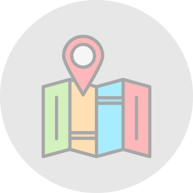 konum pin simgesi, vektör illüstrasyonu basit tasarım