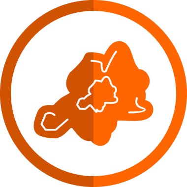 Bir harita simgesinin vektör illüstrasyonu