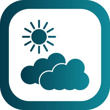 Hava durumu simgesi, vektör illüstrasyonu 