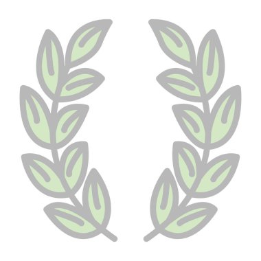 Defne çelengi ağ vektör simgesi