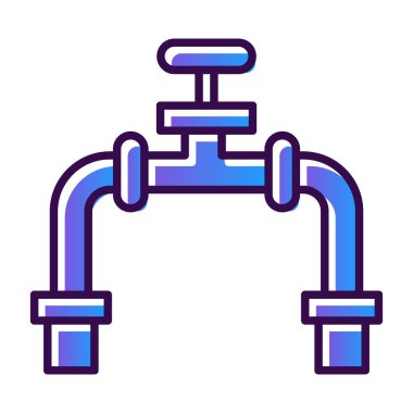 Boru simgesi, vektör illüstrasyonu basit tasarım