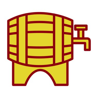 Bira fıçısı simgesi, vektör illüstrasyonu  