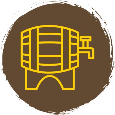 Bira fıçısı simgesi, vektör illüstrasyonu  