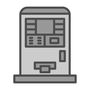 atm makine simgesi, vektör illüstrasyonu basit tasarım