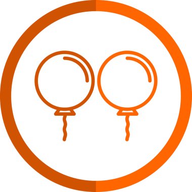 Balon simgesinin vektör illüstrasyonu 