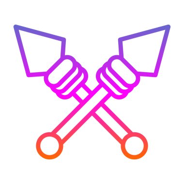 Mızrak logo vektör illüstrasyonu