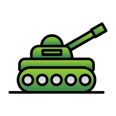 Tank simgesi, vektör illüstrasyonu basit tasarım