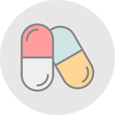 hap simgesi, vektör illüstrasyonu basit tasarım