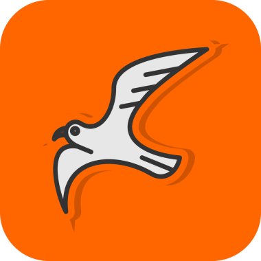 Martı. Web simgesi basit illüstrasyon 